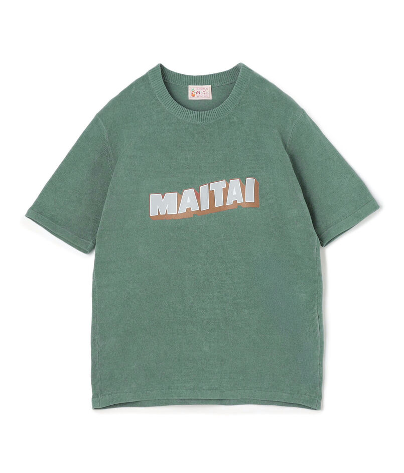 Mai Tai コットンシェニール プリントニットTシャツ