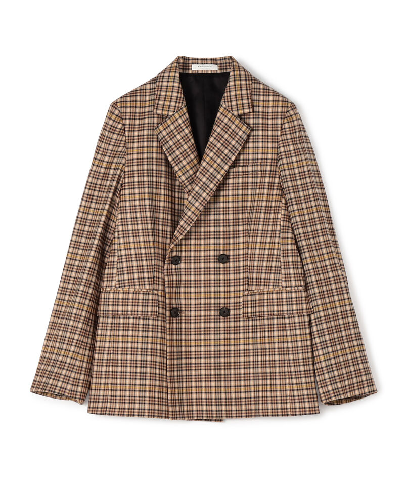 ウールストレッチ ダブルブレストジャケット