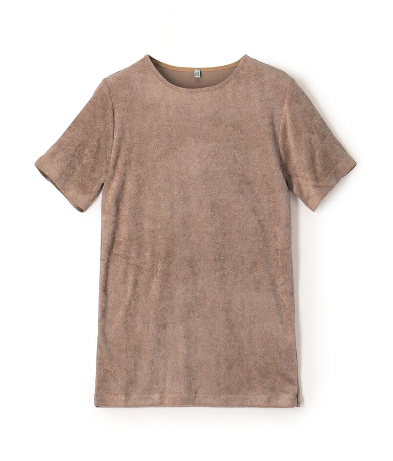 BASERANGE ベロア ハーフスリーブプルオーバー