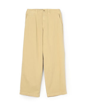 コットンツイル ワイドストレートチノパンツ