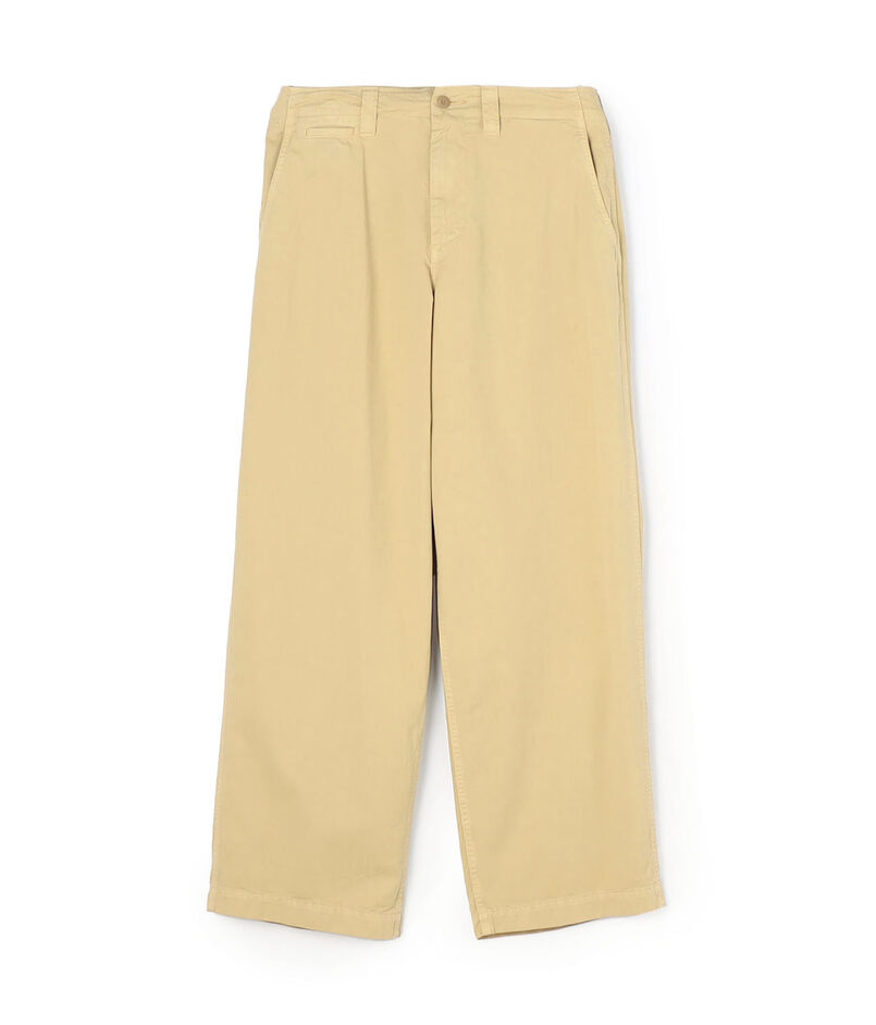 コットンツイル ワイドストレートチノパンツ