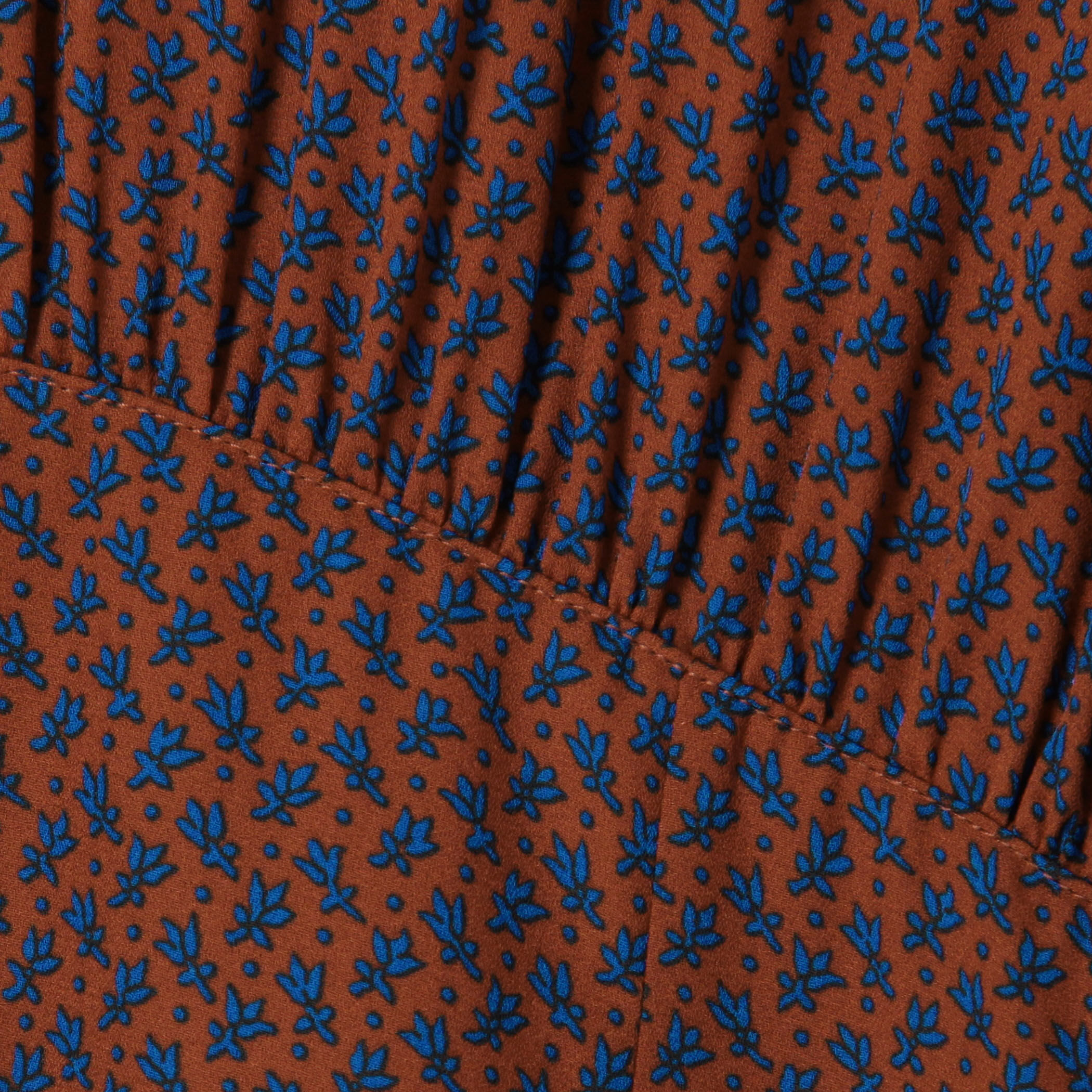 ポリエステルジョーゼットプリント ティアードワンピース