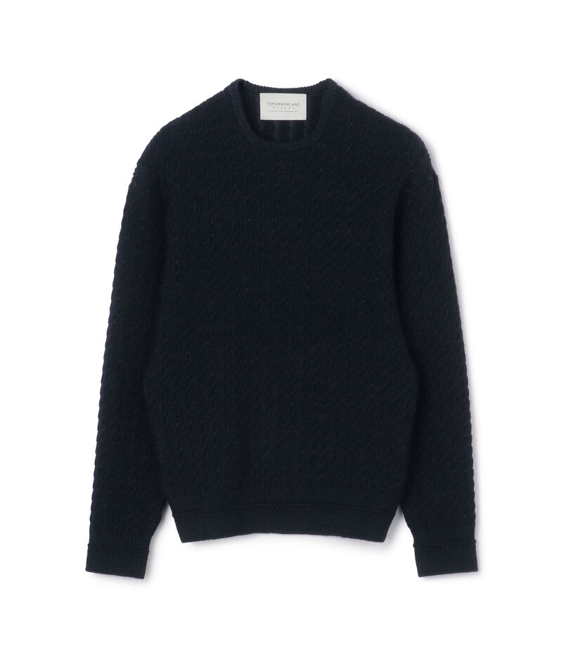 TOMORROWLAND tricot アルパカポリエステルケーブル クルーネックプルオーバー