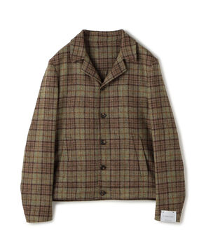 【別注】CARUSO ウールチェック ショートブルゾン