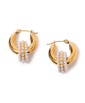 Kenneth Jay Lane pearl ring ピアス