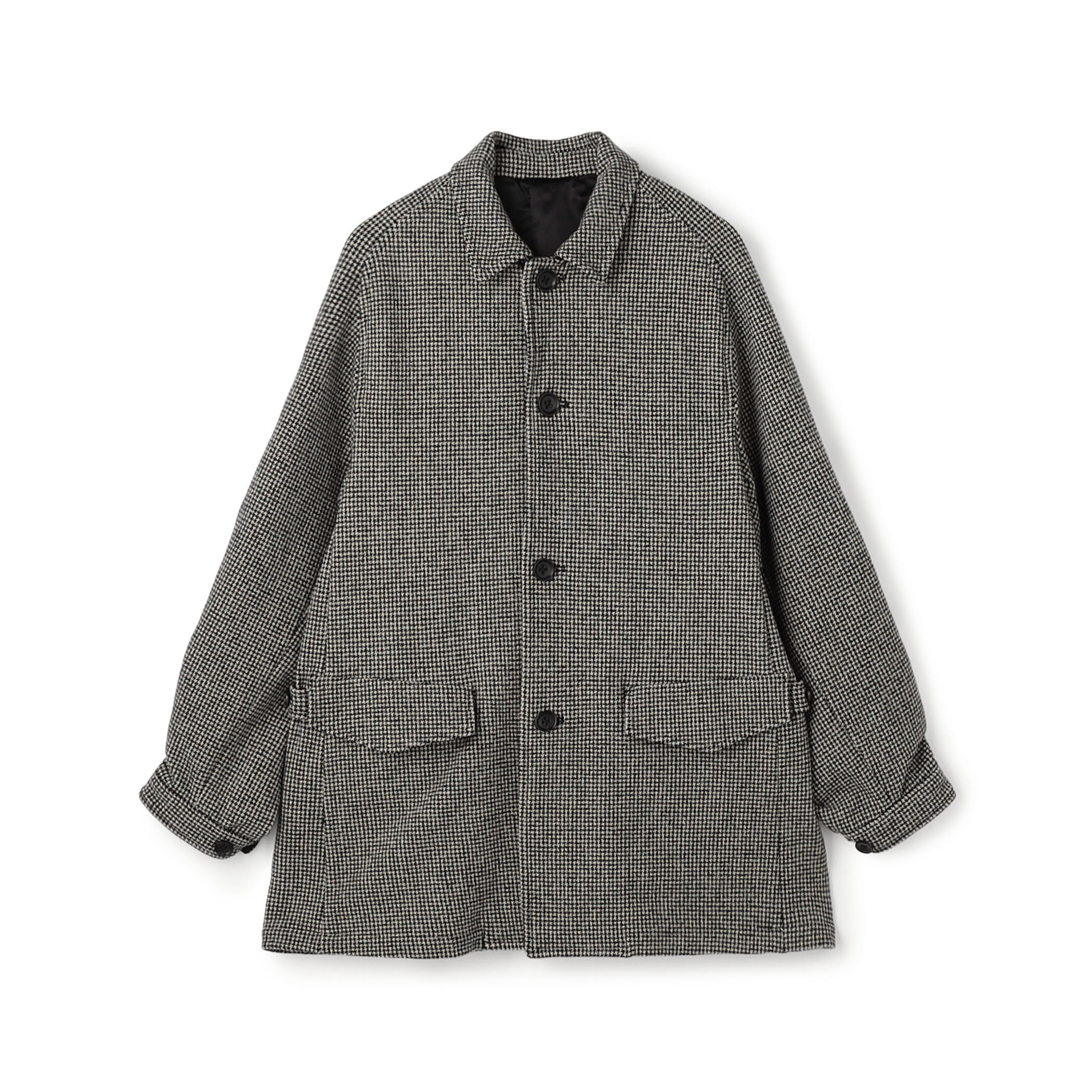 ウールナイロンポリウレタン 2WAYストレッチ ハーフコート