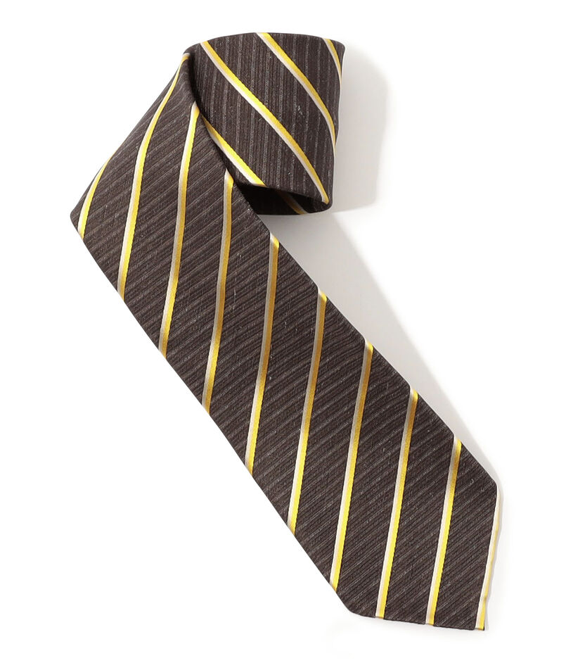 TOMORROWLAND MADE IN ITALY リネンシルク レジメンタルネクタイ