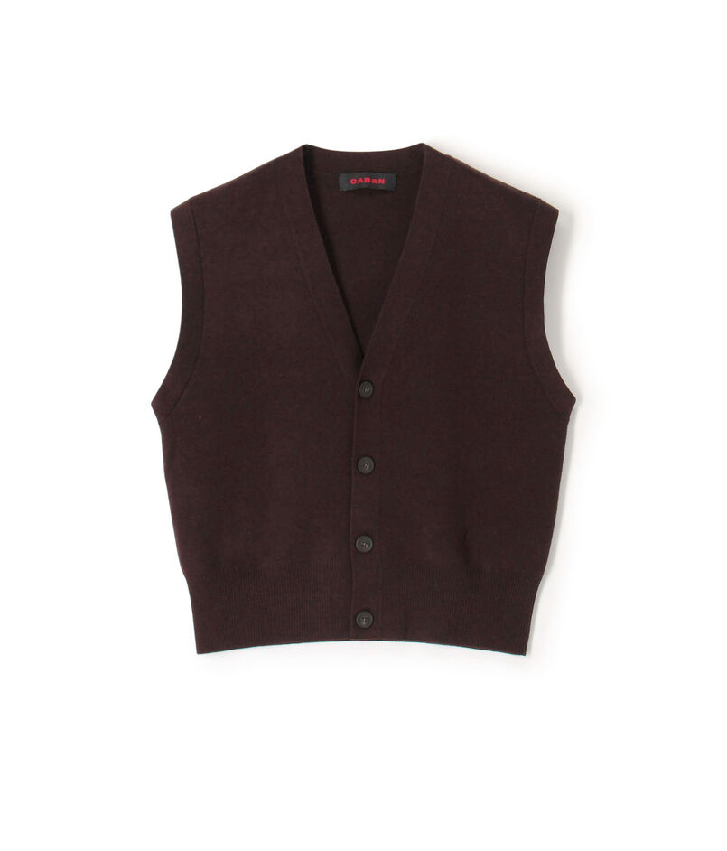 コットンカシミヤ Vネックドロップショルダーベスト コットンカシミヤ Vネックドロップショルダーベスト
