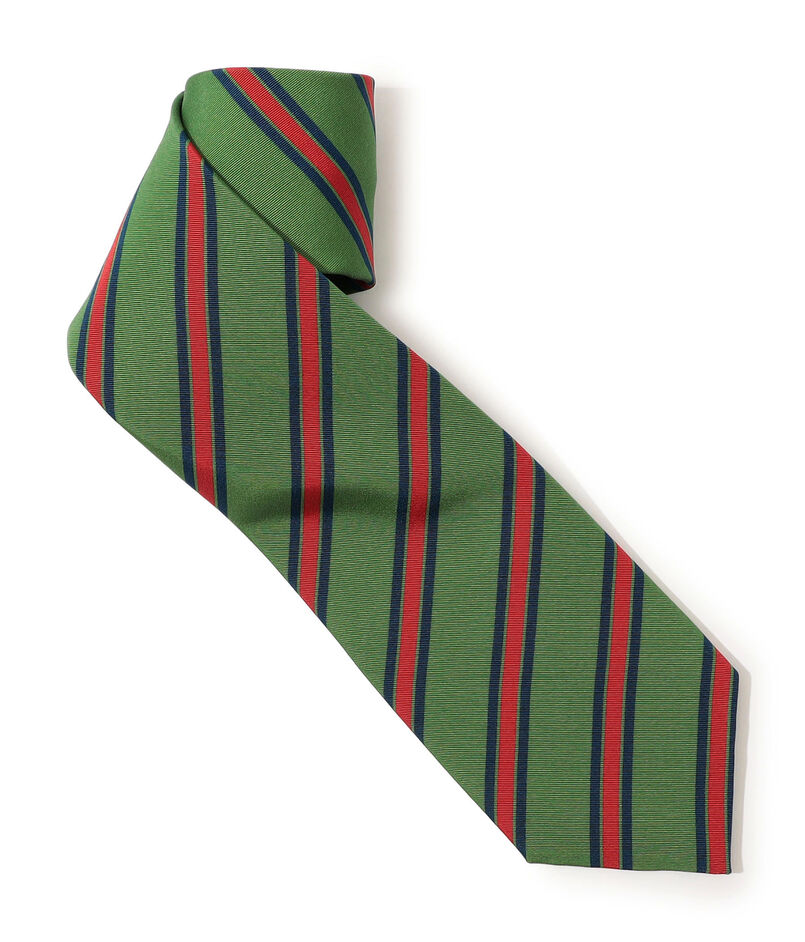 Atkinsons アイリッシュポプリン レジメンタルストライプネクタイ