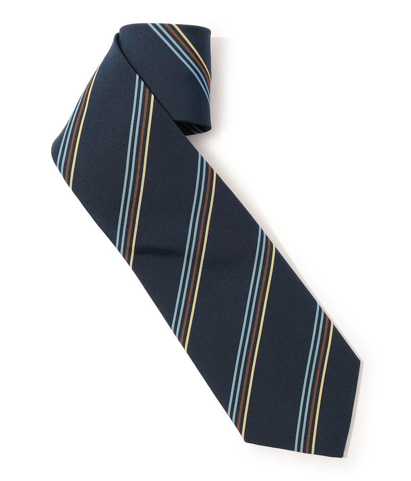 Atkinsons アイリッシュポプリン レジメンタルストライプネクタイ