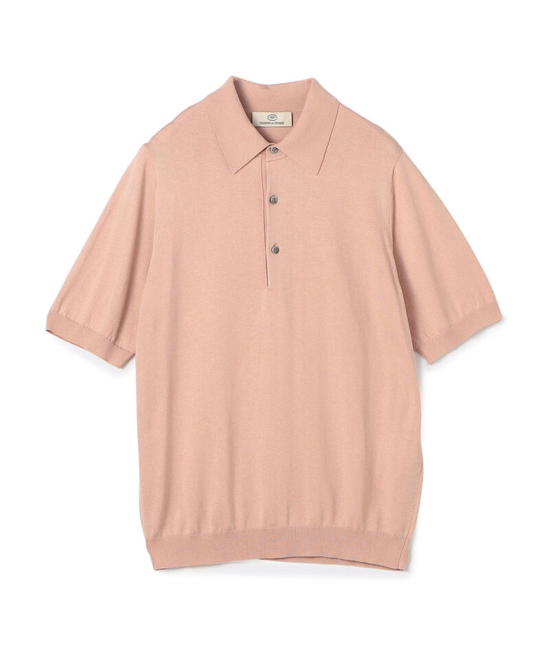 シルクコットン ニットポロシャツ SESIA