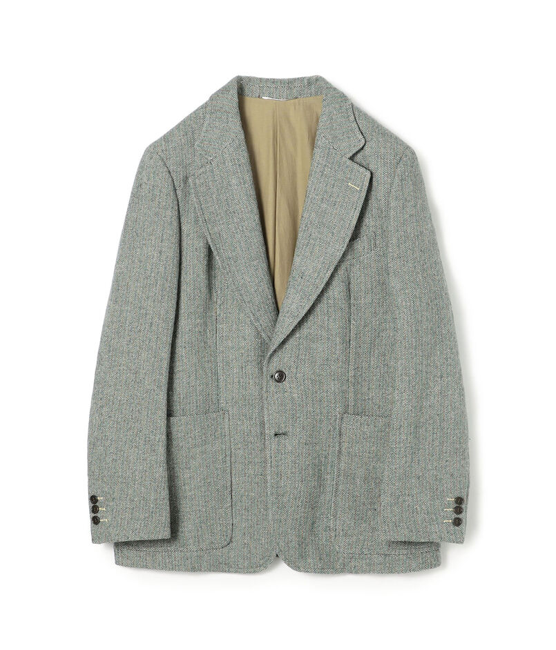 mando リネンウールストライプ シングルブレステッド2Bジャケット