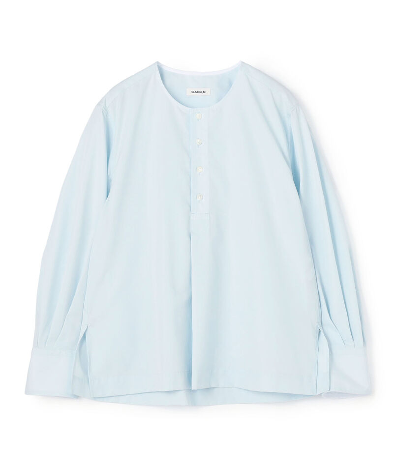 クリアコットン ボタンプルオーバーシャツ