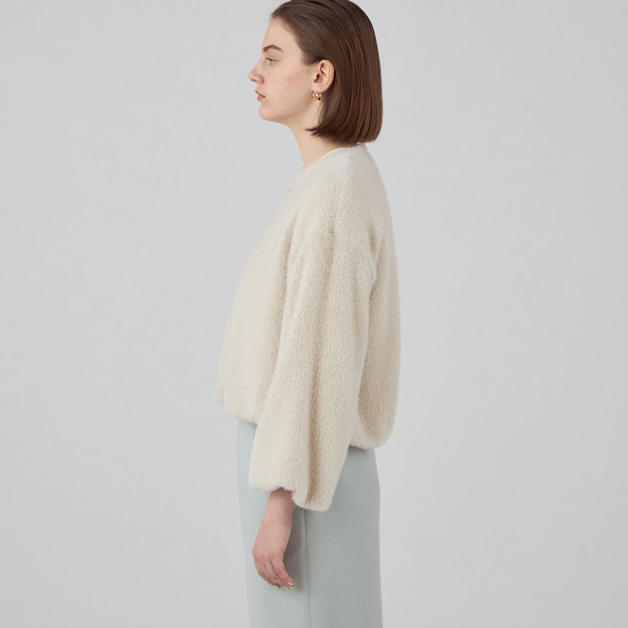 【2024AW】Ballsey シャギージャージー ショートコクーンブルゾン シャギージャージー ショートコクーンブルゾン
