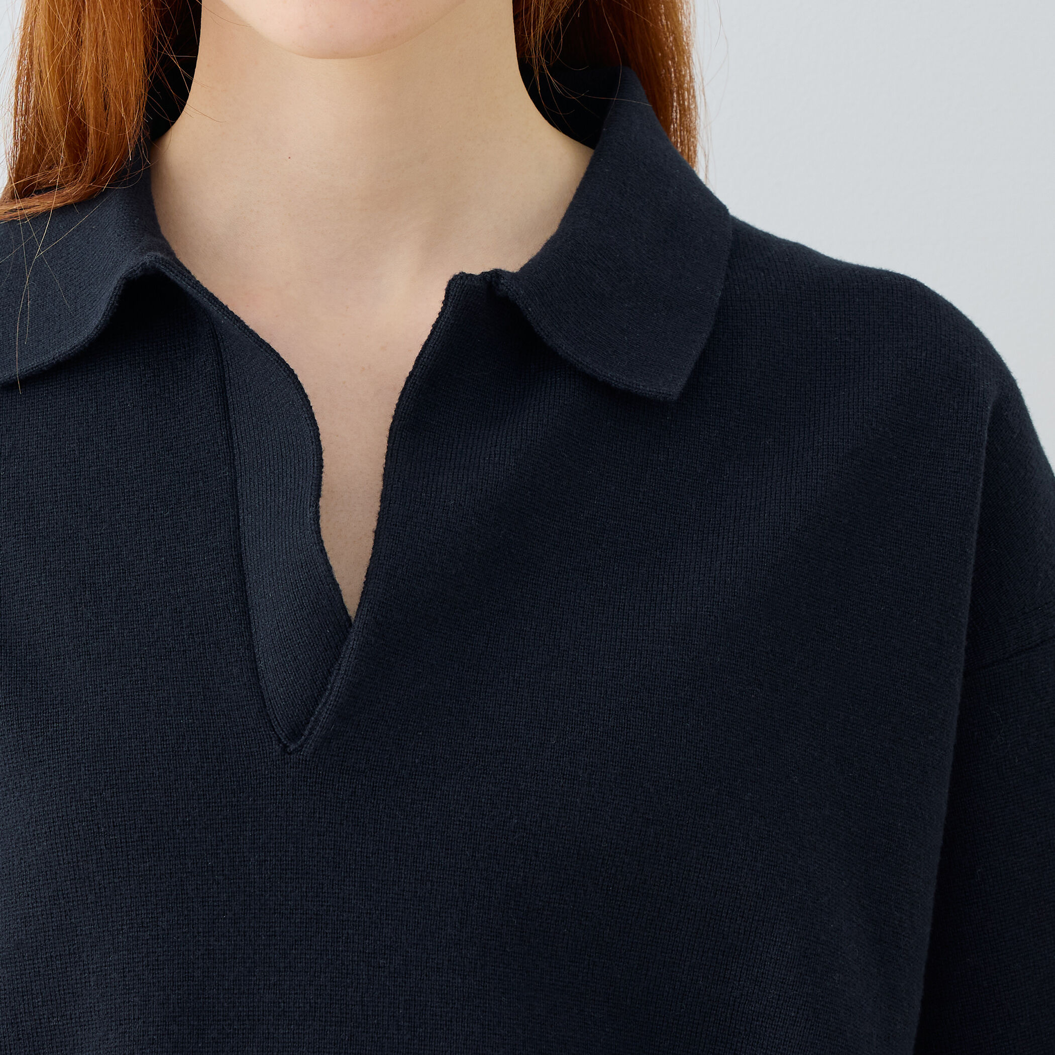 □ミラノリブ ビッグポロプルオーバーニット｜トゥモローランド 公式通販