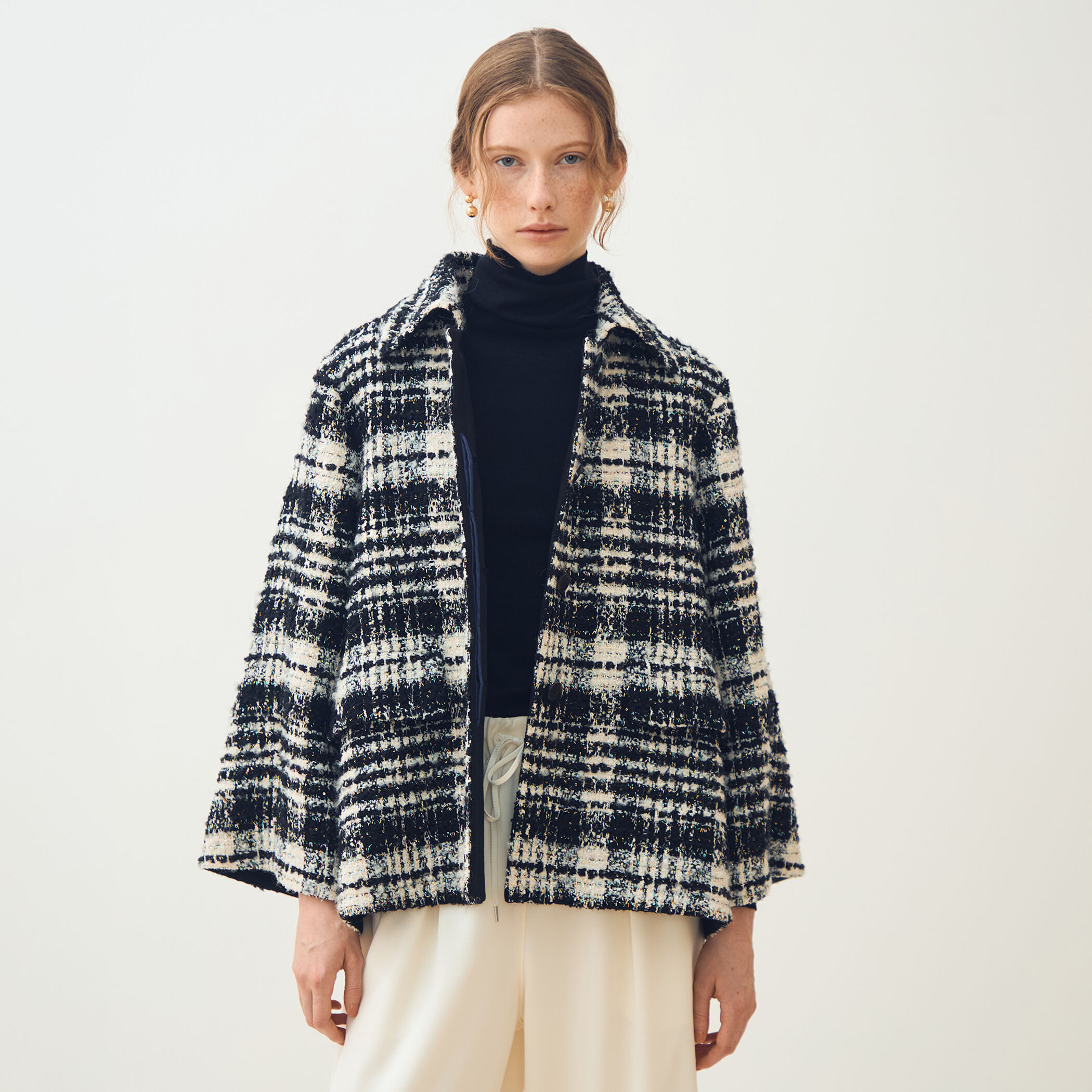 オーロラグレンチェック Aラインコート｜トゥモローランド 公式通販