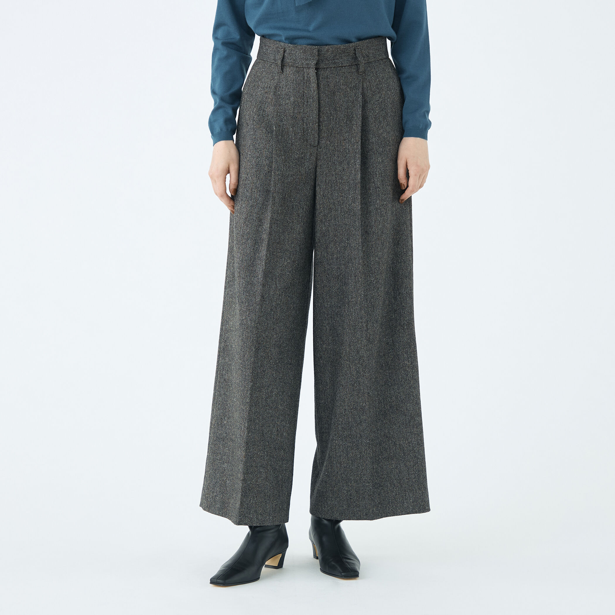 メランジカルゼ タックワイドパンツ｜トゥモローランド 公式通販