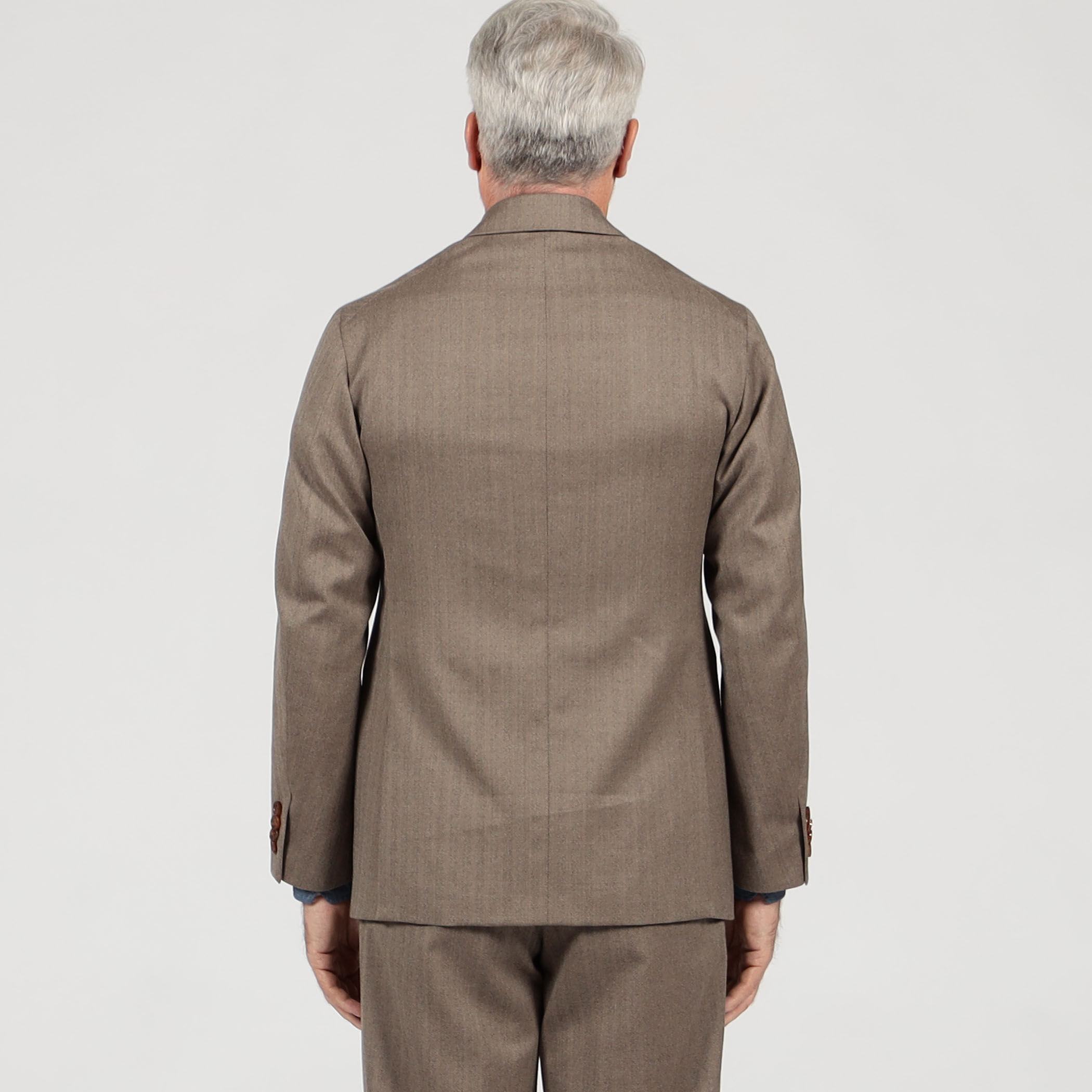 ウールヘリンボーン ダブルブレステッド6Bジャケット