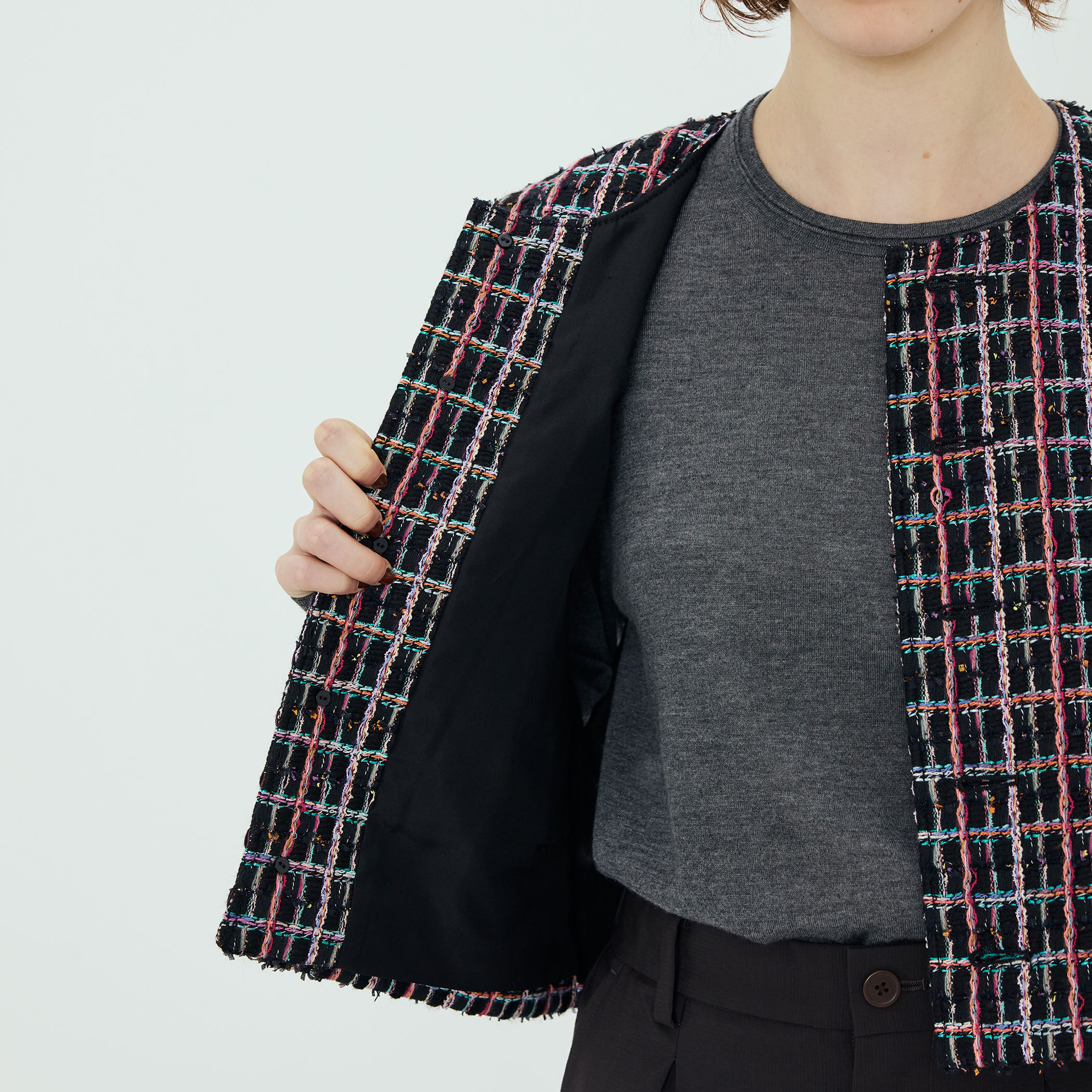 ミックスツイード ショートジレ｜トゥモローランド 公式通販