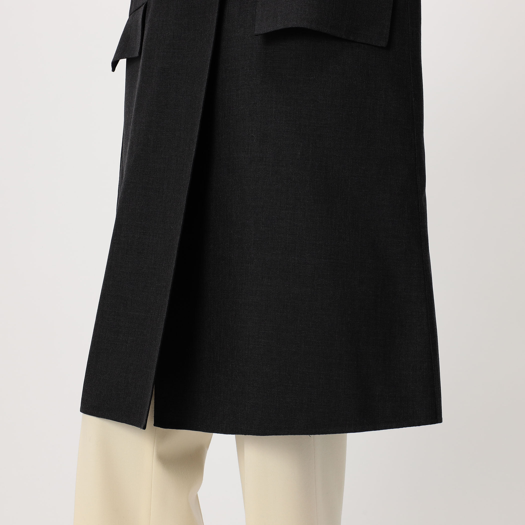 ダブルフェイスツイル オープンカラーコート｜トゥモローランド 公式通販