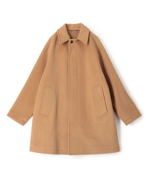 SUPER120’Sウール ショートベロア バルカラーコート