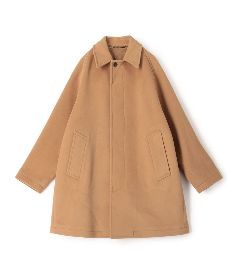 SUPER120’Sウール ショートベロア バルカラーコート