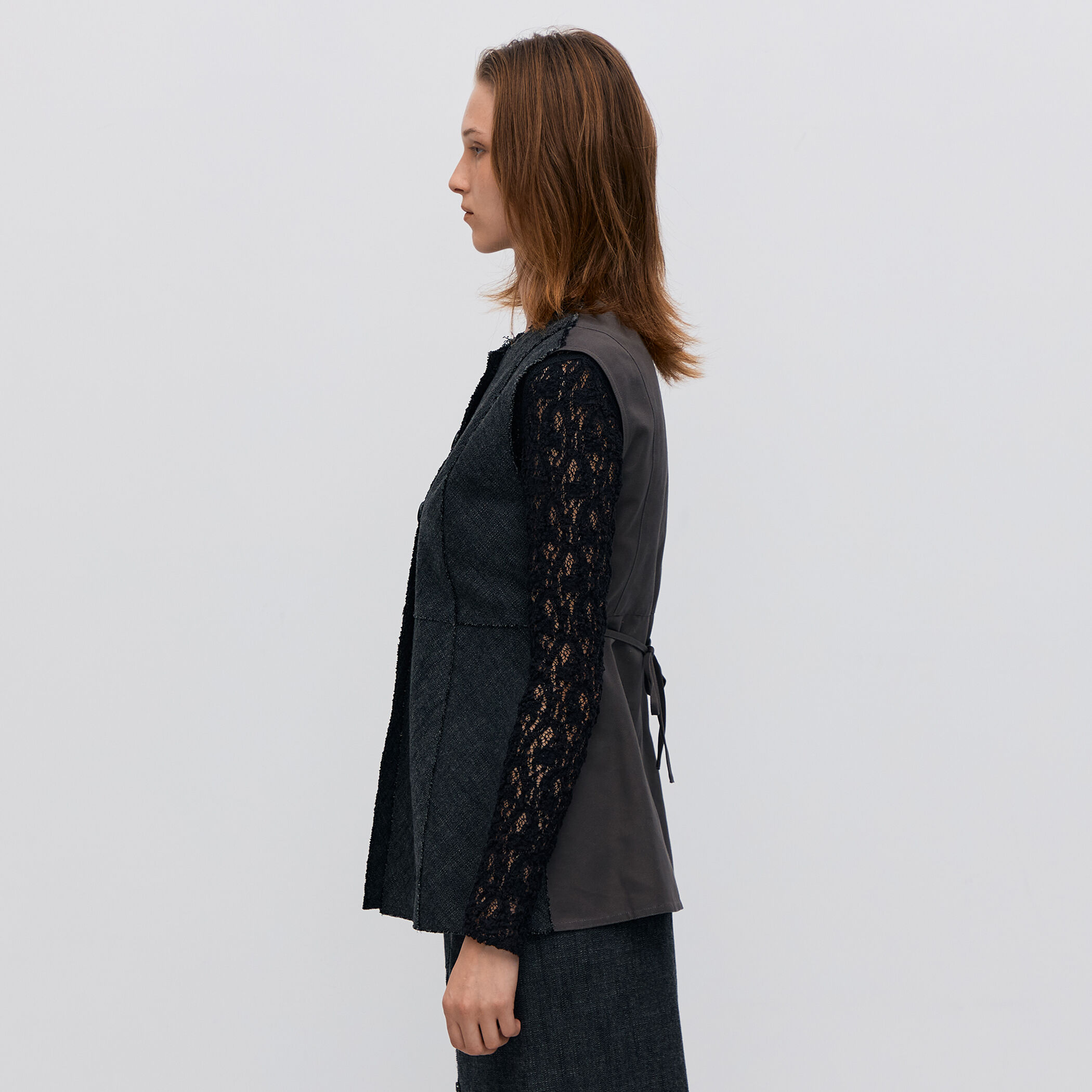 ヘリンボーンツイード カットオフコンビベスト｜トゥモローランド 公式通販