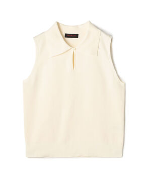 ファインポリエステル ビッグカラーノースリーブプルオーバー