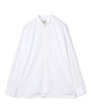 200/2コットンポプリン スタンドカラーシャツ