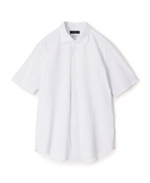ナイロンポリウレタン ワイドスプレッドカラー ハーフスリーブシャツ CANCLINI