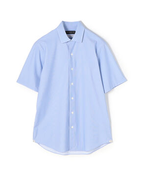 ナイロンポリウレタン ワイドスプレッドカラー ハーフスリーブシャツ CANCLINI