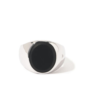 TOM WOOD シルバーリング THE OVAL BLACK ONYX