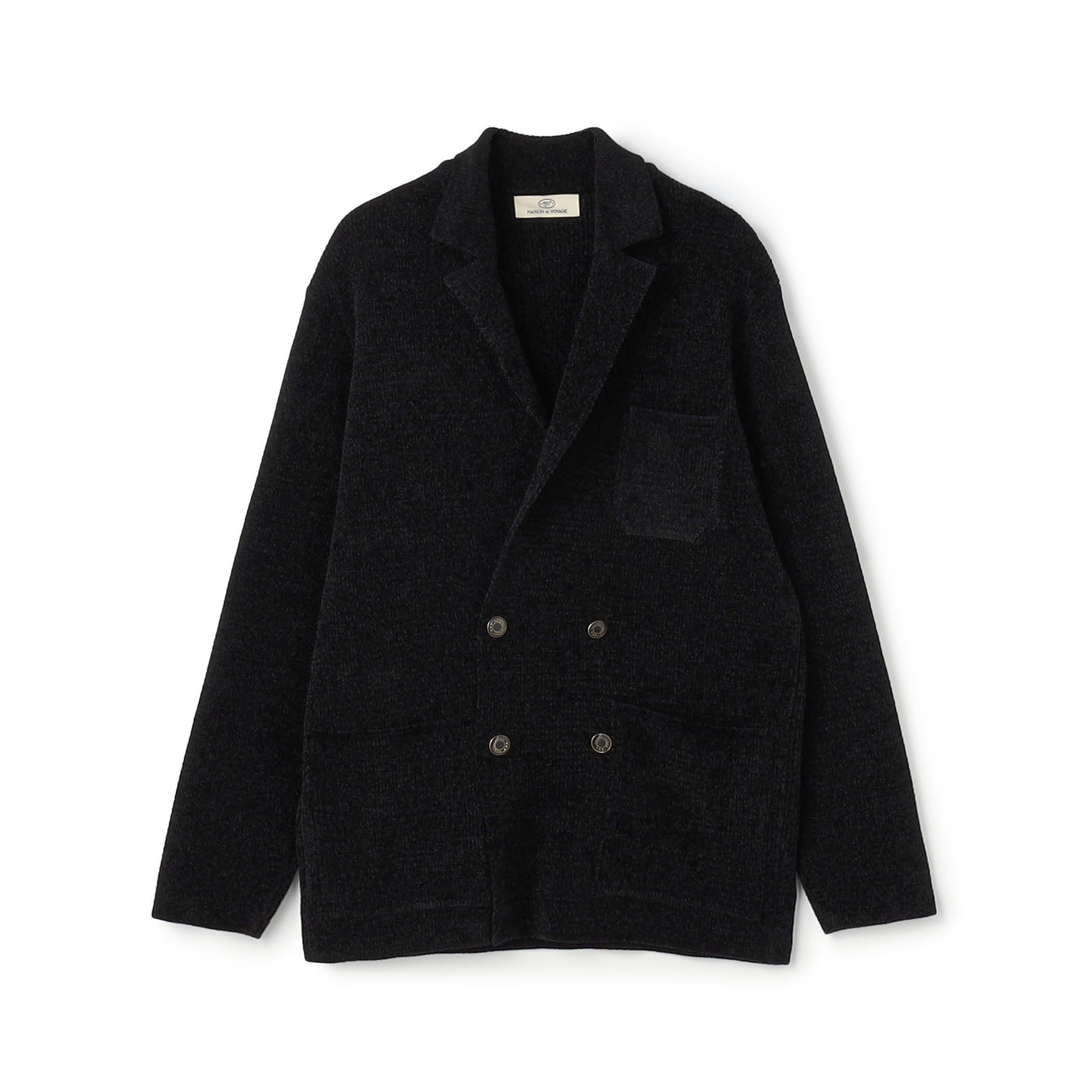 MAISON et VOYAGE カシミア ノーカラーブルゾン MAISON et VOYAGE カシミア ノーカラーブルゾン