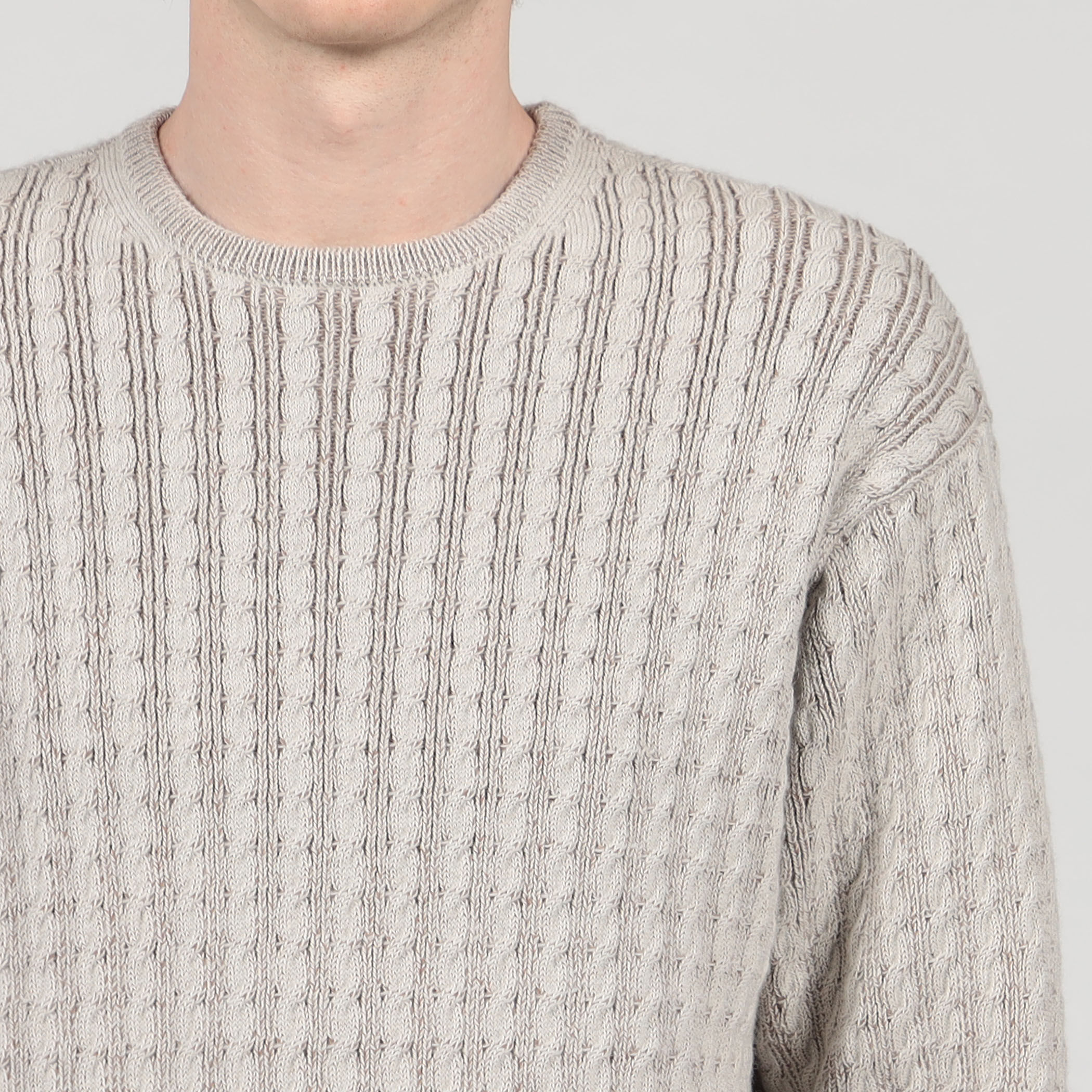 TOMORROWLAND tricot アルパカポリエステルケーブル クルーネックプル