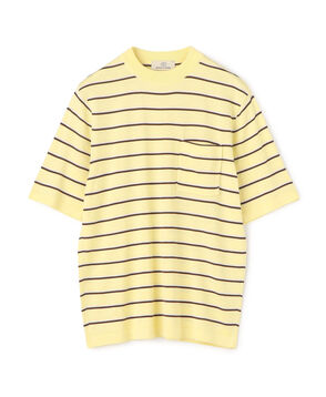 スパンシルク モックネック ニットTシャツ