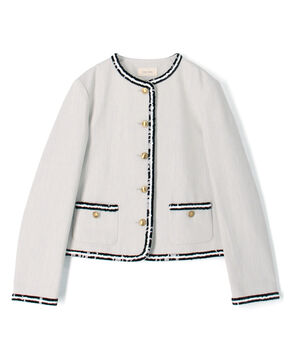 【WEB先行予約】コットンオックスフォード スパンコールブレードジャケット