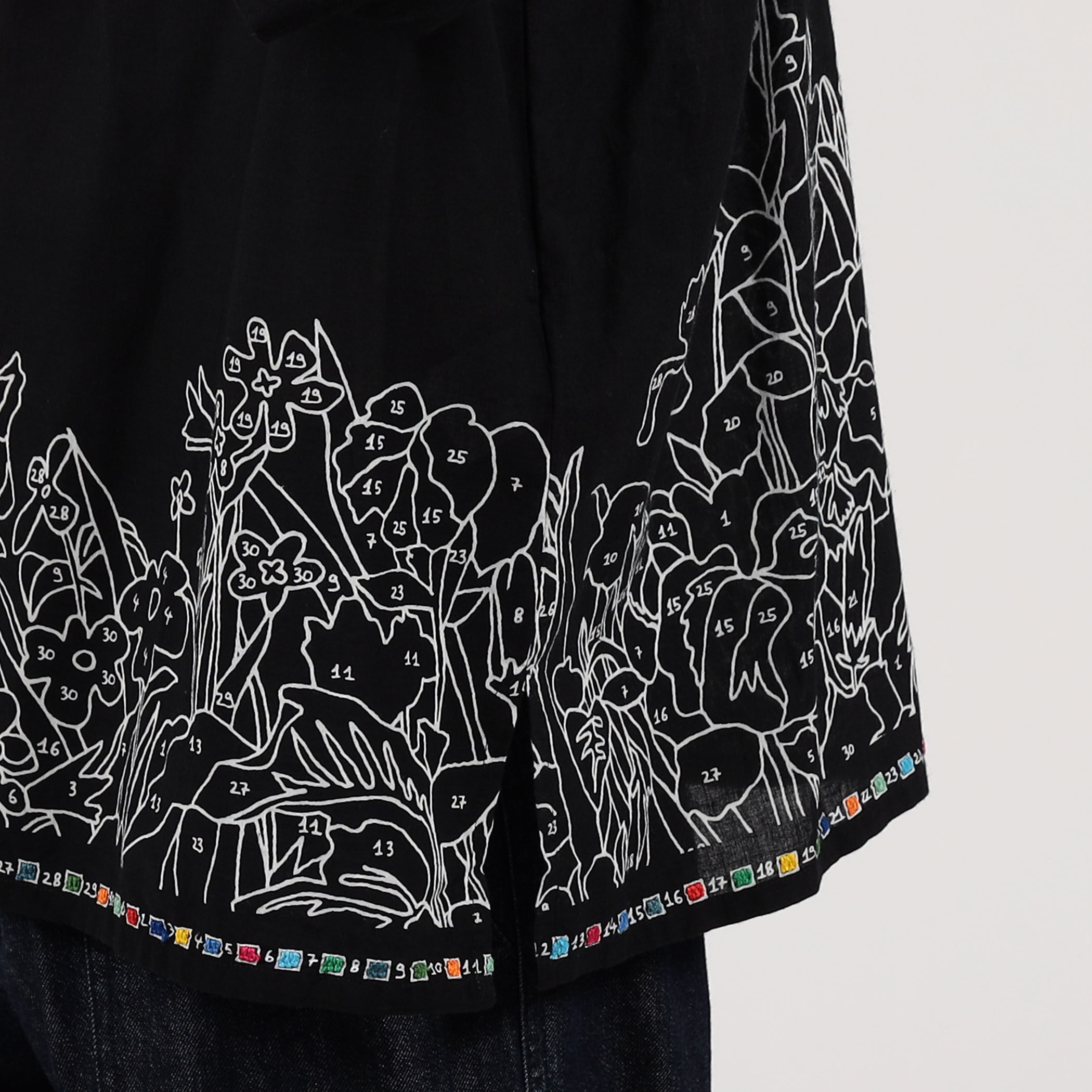 mii THE FUMI KAFTAN エンブロイダリー ショートスリーブシャツ