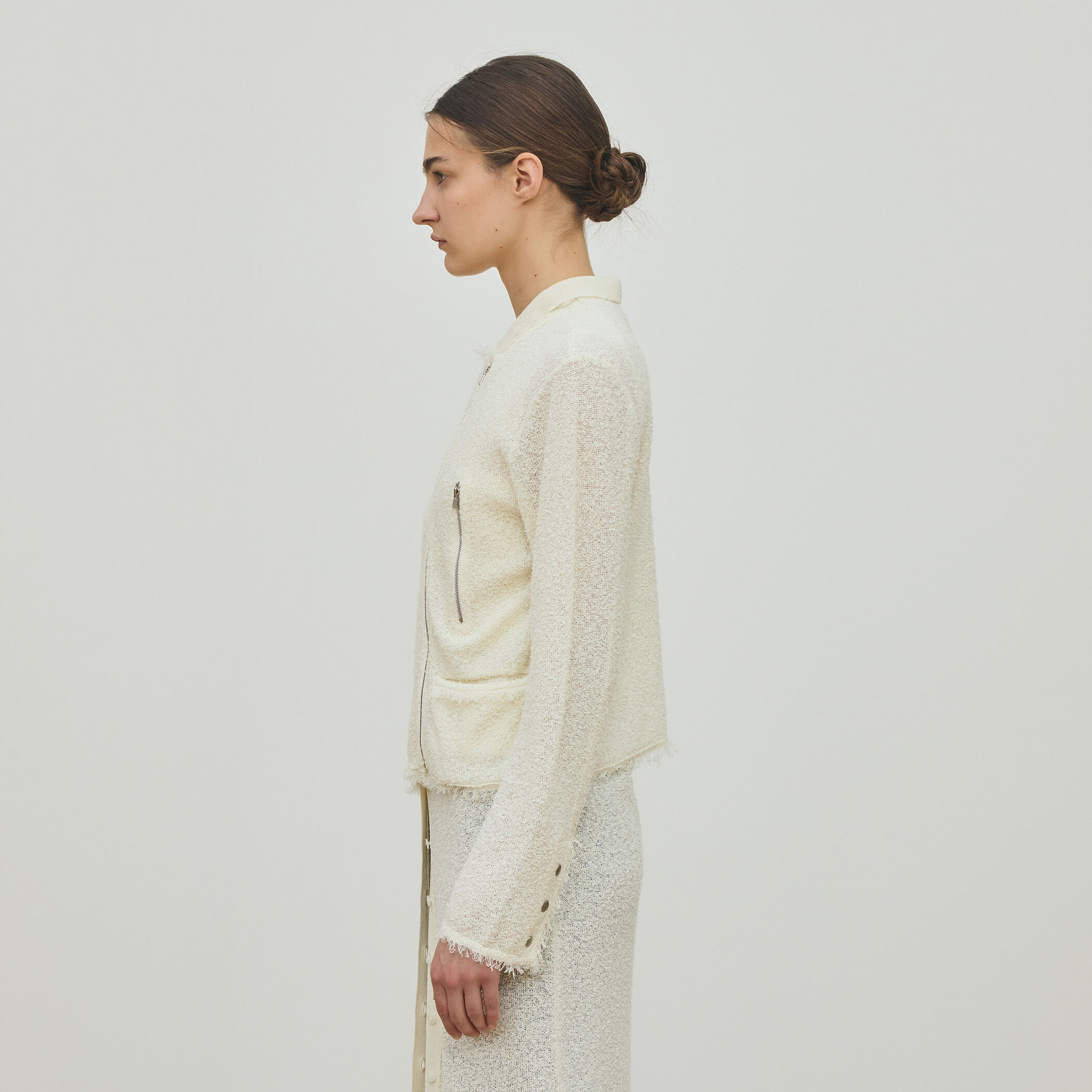 カールヤーンニット ライダースジャケット｜トゥモローランド