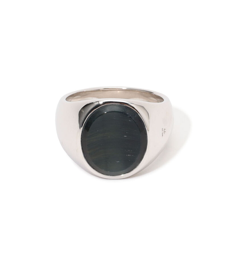 TOM WOOD OVAL BLUE HAWK EYE リング