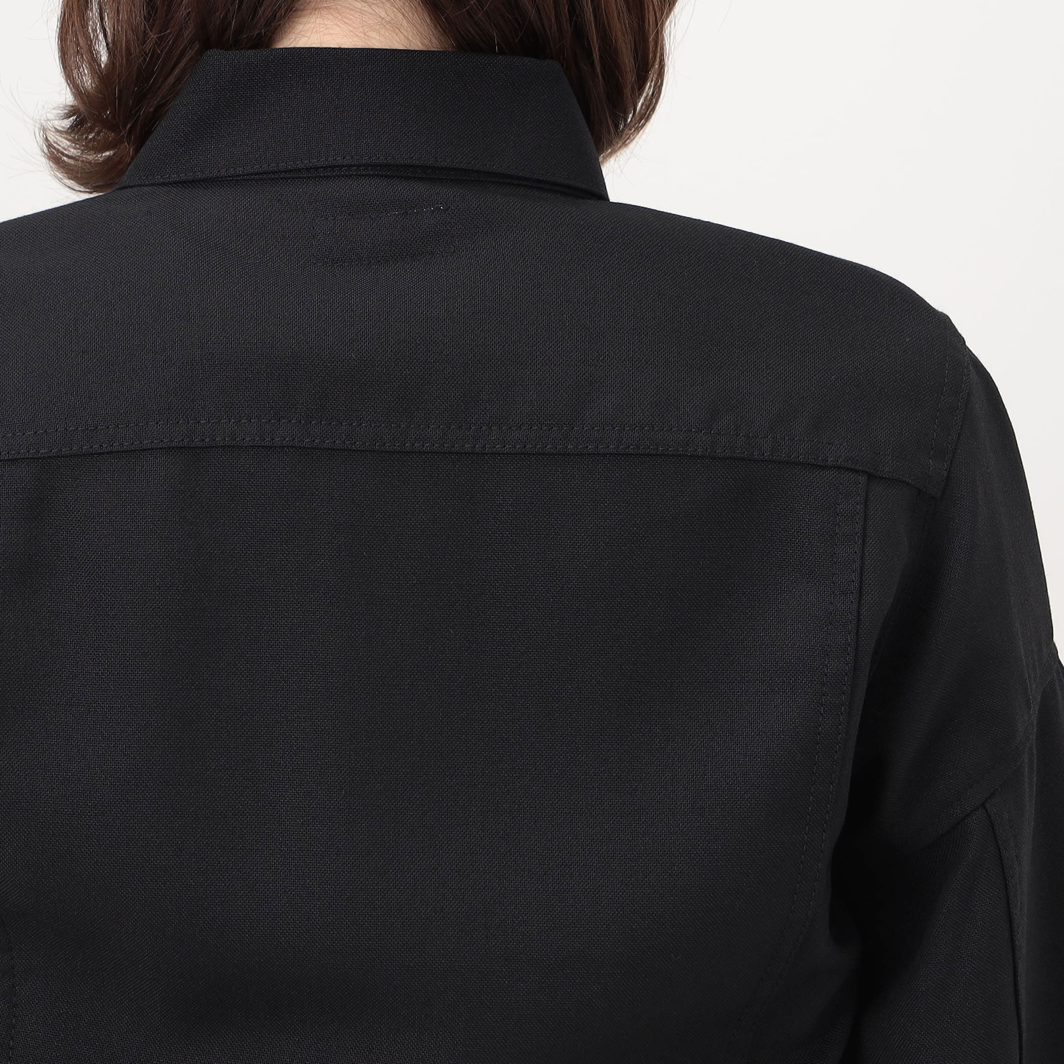 HYKE OXFORD BALLOON SLEEVE JACKET バルーンスリーブジャケット