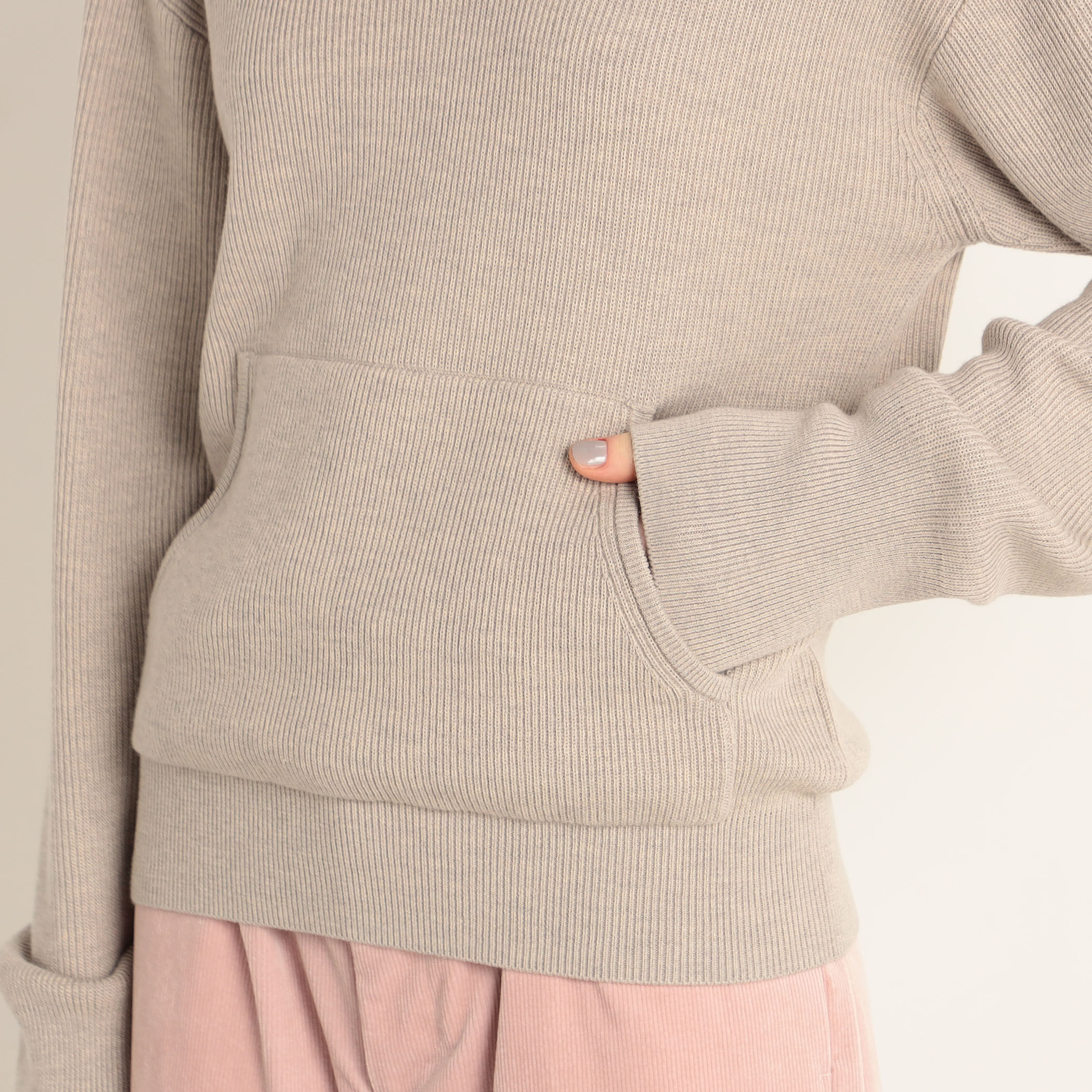 MACPHEE◆コットンウールフーデッドプルオーバー/ニットパーカー/S/ピンク/12-02-24-02125 コットンウール フーデッドプルオーバー｜トゥモローランド 公式通販