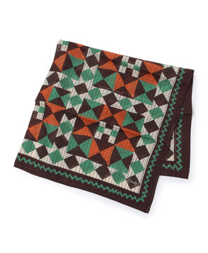 Drake's PATCHWORK PRINT BANDANA ウールシルクプリントスカーフ