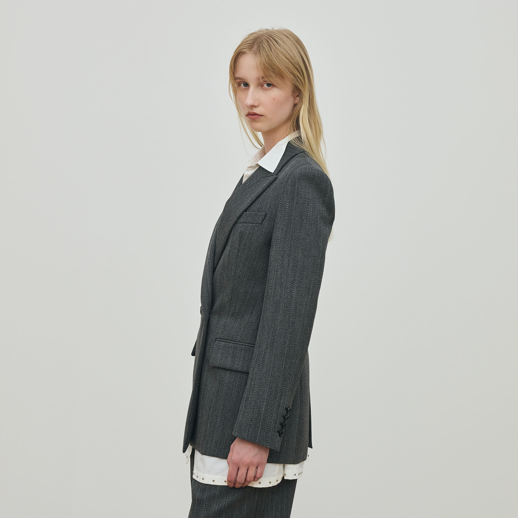 シェトランドへリンボーン テーラードジャケット｜トゥモローランド