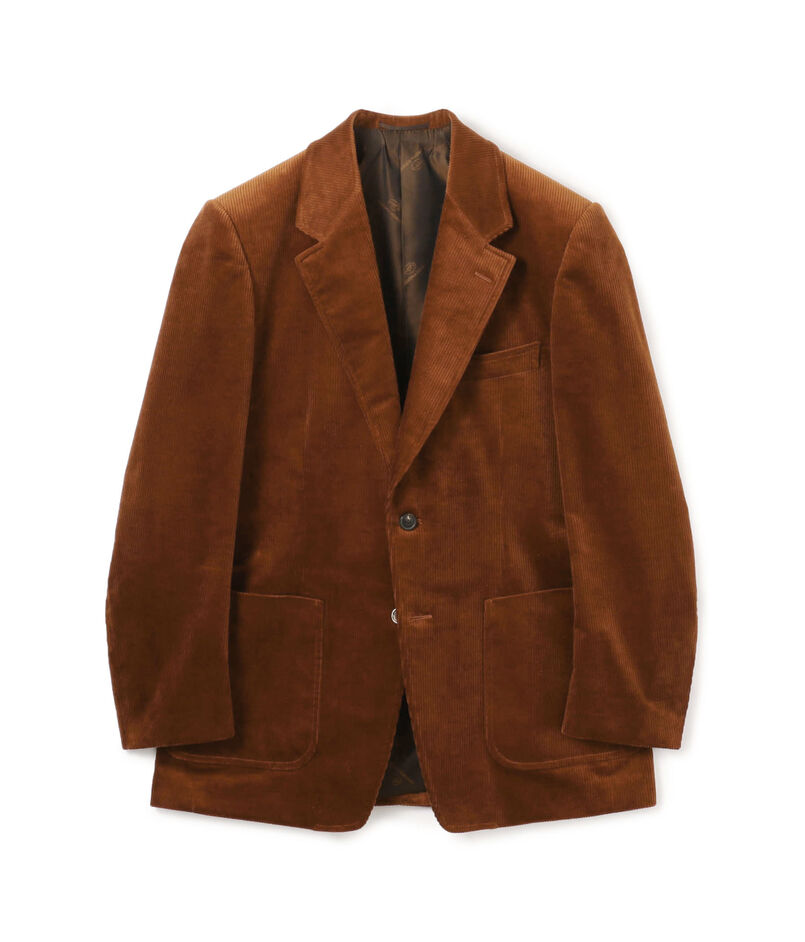 ストレッチコーデュロイ シングルブレステッド2Bジャケット DUCA 