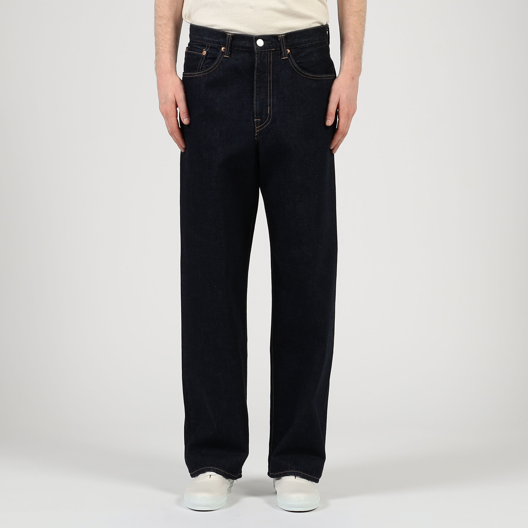 別注】EDWIN WIDE STRAIGHT ONE WASHED デニムパンツ