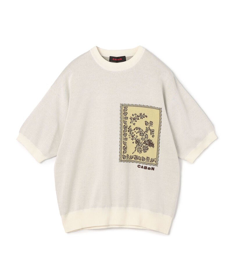 CABaN コットンジャカード ハーフスリーブプルオーバー