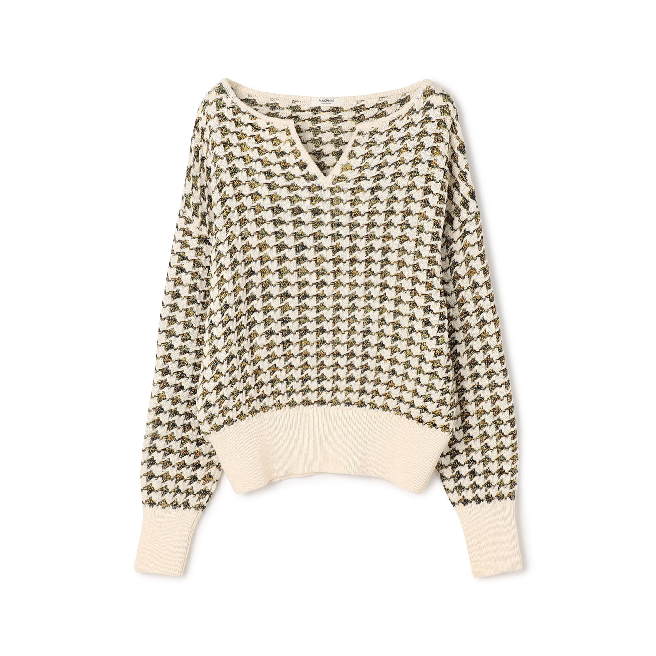 ハウンドトゥース キーネックプルオーバー｜トゥモローランド 公式通販