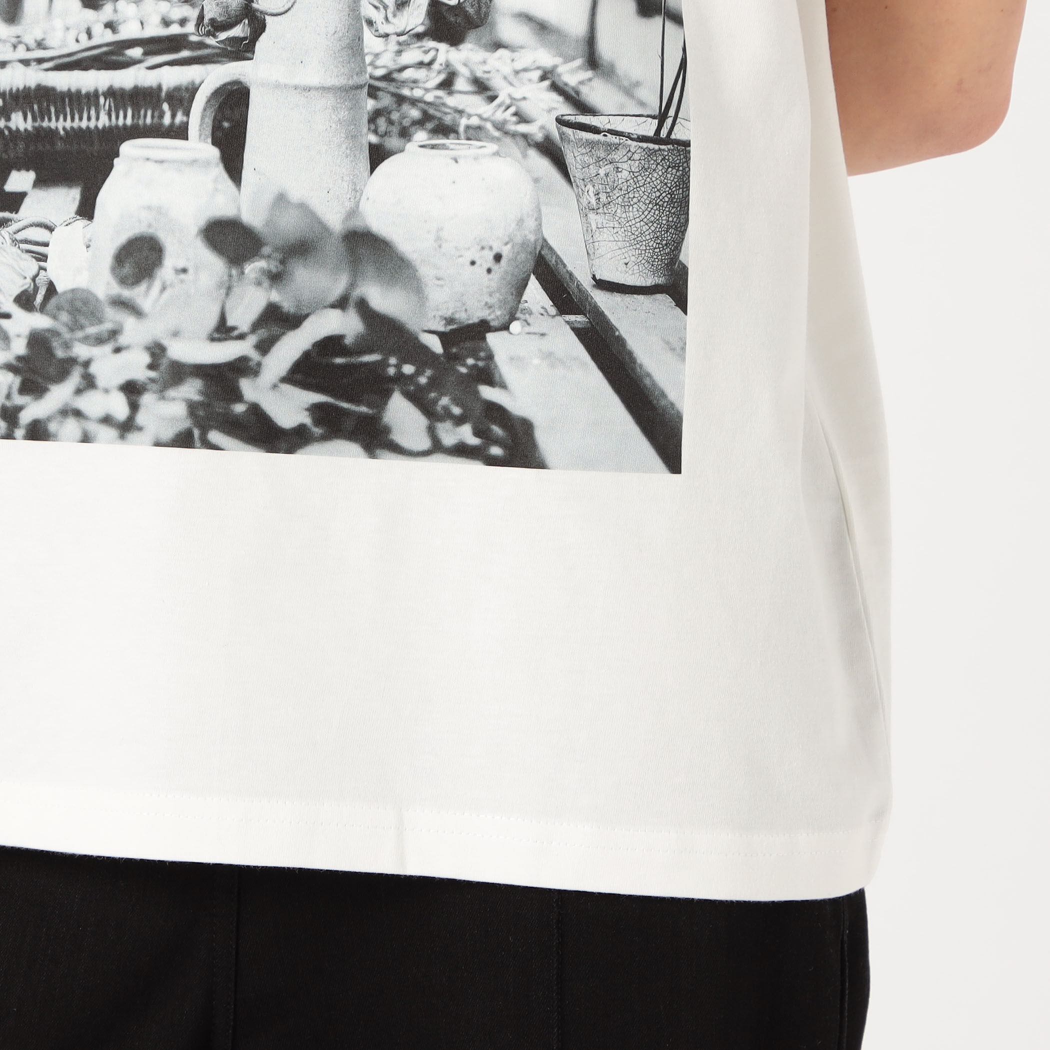LISA KING /Tシャツ/S/コットン/WHT/プリント 別注】LISA KING GREEN HOUSE ハーフスリーブプルオーバー