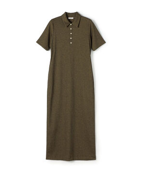 ヘザーリブ ポロカラーワンピース