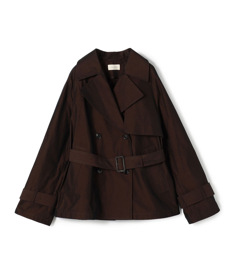 【WEB先行予約】 コットンドライクロス ショートトレンチコート